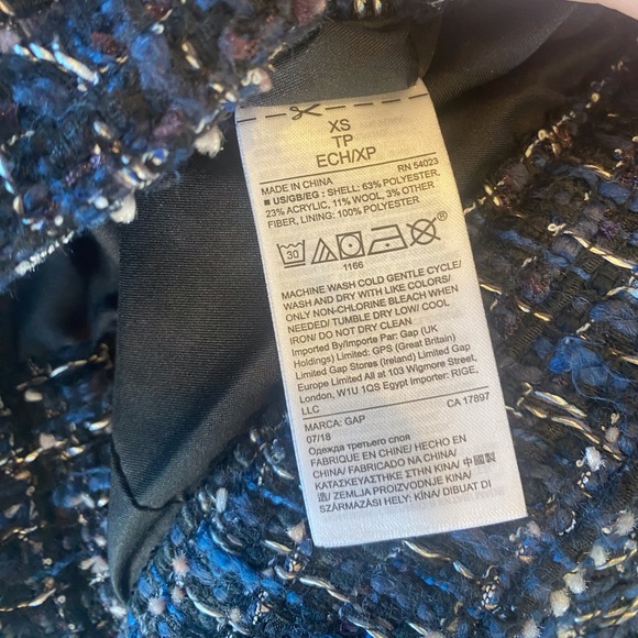 Gap Button Down Tweed Jacket EUC - Picture 6 of 6